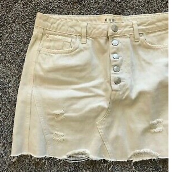 Free People Distressed Denim Skirt - Picture 5 of 6